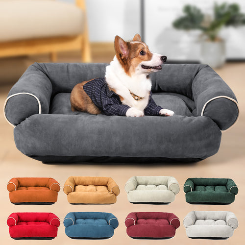 Cozy Dog Sofa Bed & Cat Sleeping Bag - Warm Winter Pet House & Cushion