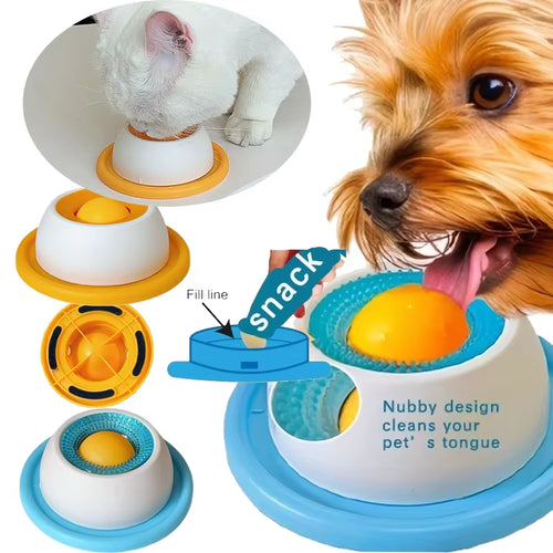 Interactive Silicone Licking Mat for Dogs & Cats - Anti-Spill Slow Feeder with Suction Cups - Perfect for Yogurt & Treats!
