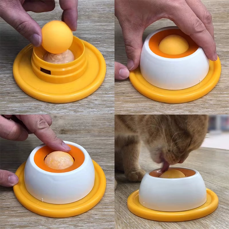 Interactive Silicone Licking Mat for Dogs & Cats - Anti-Spill Slow Feeder with Suction Cups - Perfect for Yogurt & Treats!