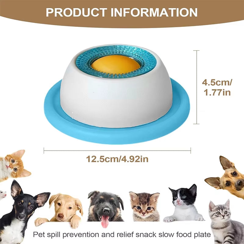 Interactive Silicone Licking Mat for Dogs & Cats - Anti-Spill Slow Feeder with Suction Cups - Perfect for Yogurt & Treats!