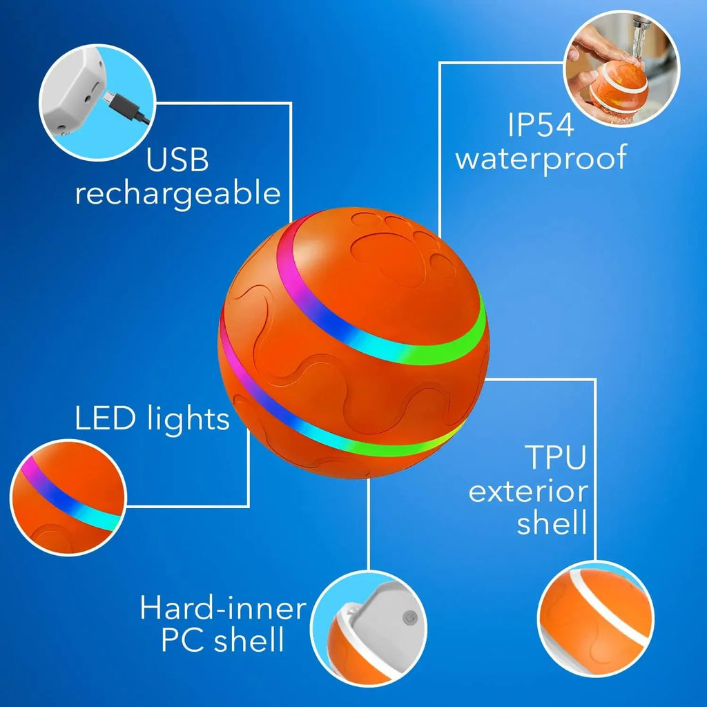 Ultimate Smart Interactive Dog Toy Ball - Remote-Controlled, Waterproof, Multi-Action Fun for Aggressive Chewers!